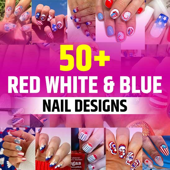 Red White and Blue Nail Designs