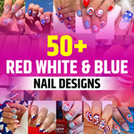 Red White and Blue Nails Designs