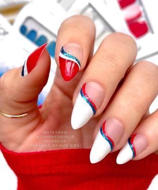 50+ Red White and Blue Nail Designs (2024) TailoringinHindi