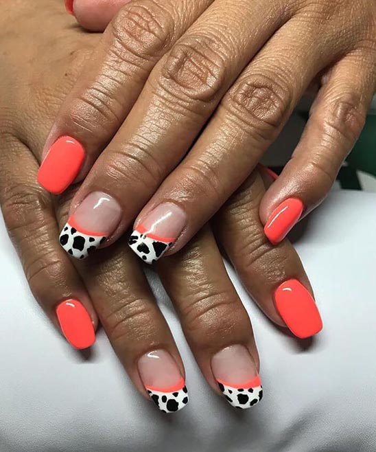 Red Acrylic Nails With Designs