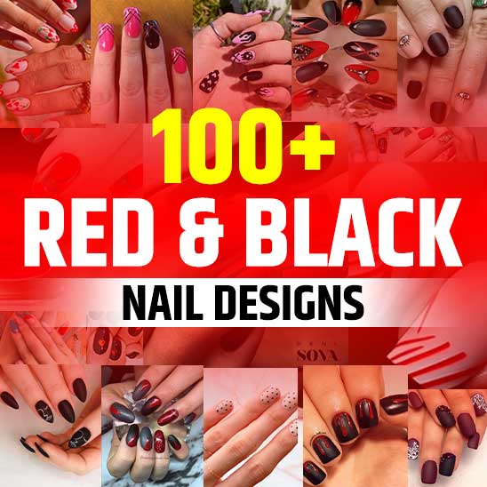 Red and Black Nail Designs