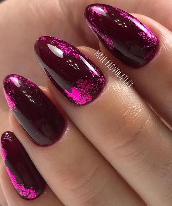 Red and Black Nails Design