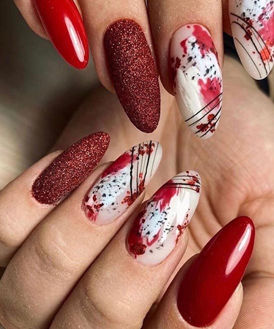 Red and Pink Nail Designs