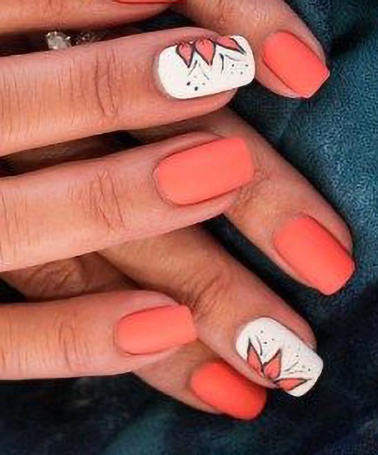 Red and Silver Acrylic Nails Designs