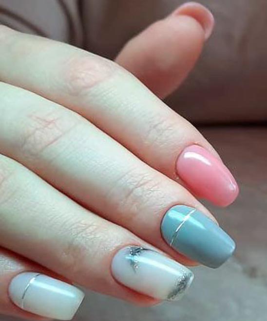 SHORT ACRYLIC COFFIN NAILS