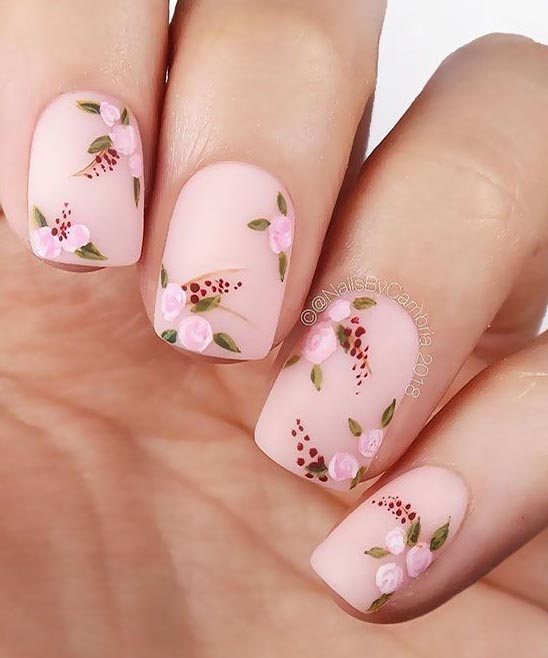 SHORT COFFIN ACRYLIC NAIL IDEAS