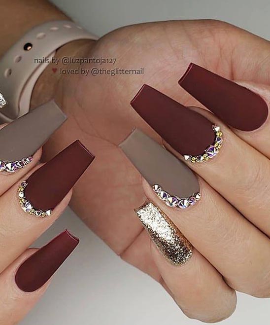 SHORT COFFIN ACRYLIC NAIL IDEAS