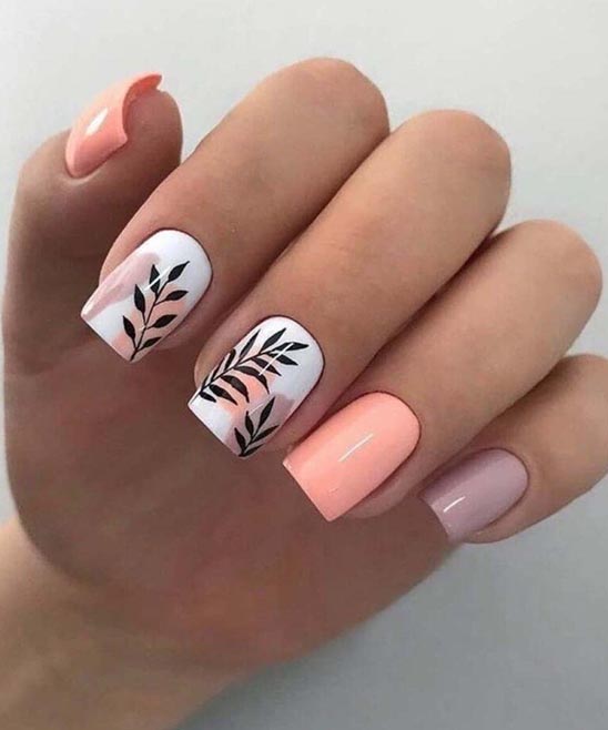 SHORT COFFIN ACRYLIC NAILS IDEAS