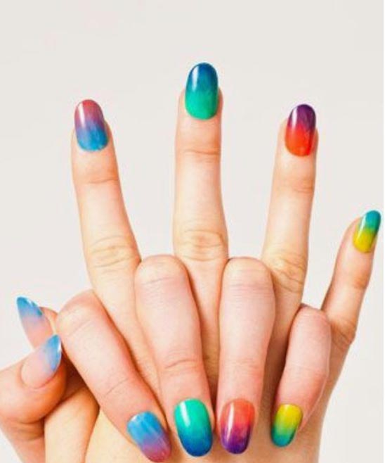 SHORT COFFIN ACRYLIC OMBRE NAILS