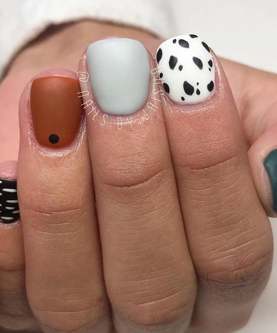 SHORT COFFIN DESIGN NAILS