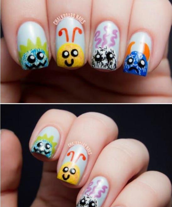 SHORT COFFIN HALLOWEEN NAILS