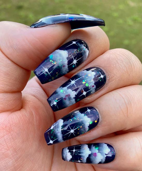 SHORT COFFIN NAIL DESIGNS WHITE