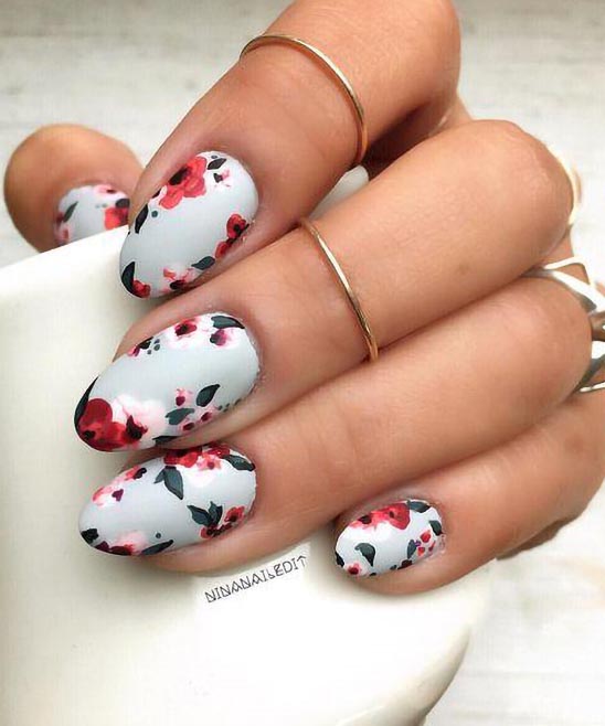 SHORT COFFIN NAILS BLUE