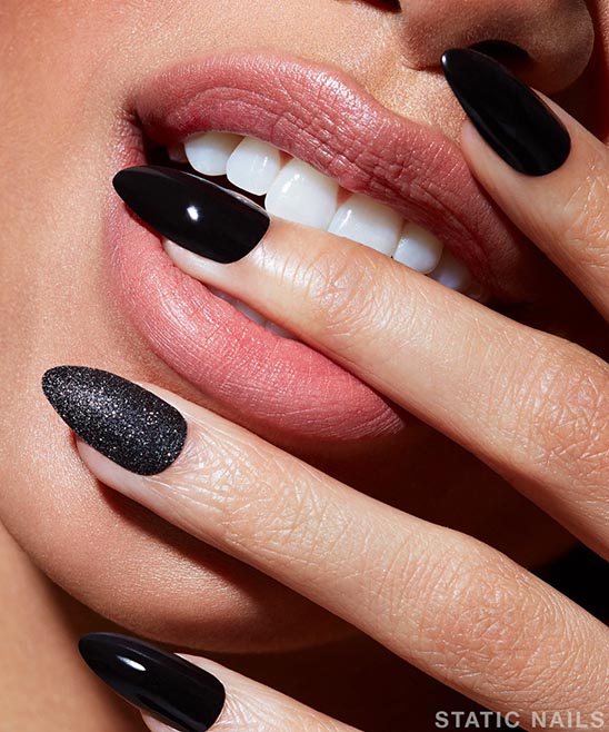 SHORT COFFIN NAILS DESIGNS BLACK