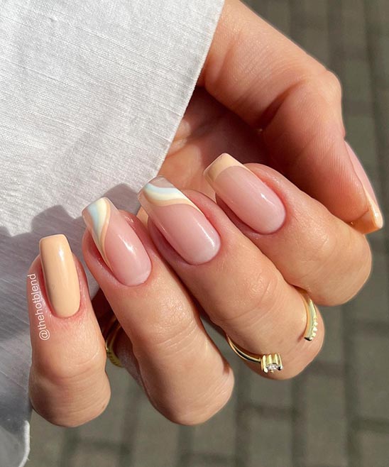 SHORT COFFIN NAILS OMBRE