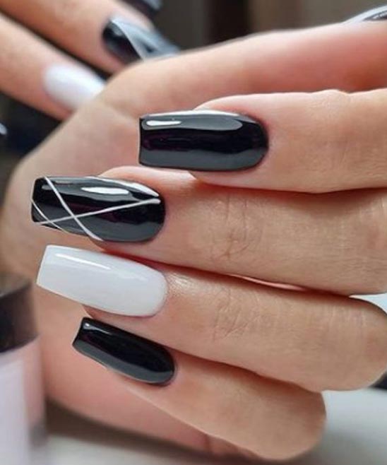 SHORT COFFIN OMBRE NAILS