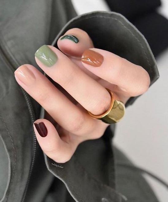 SHORT COFFIN OMBRE NAILS