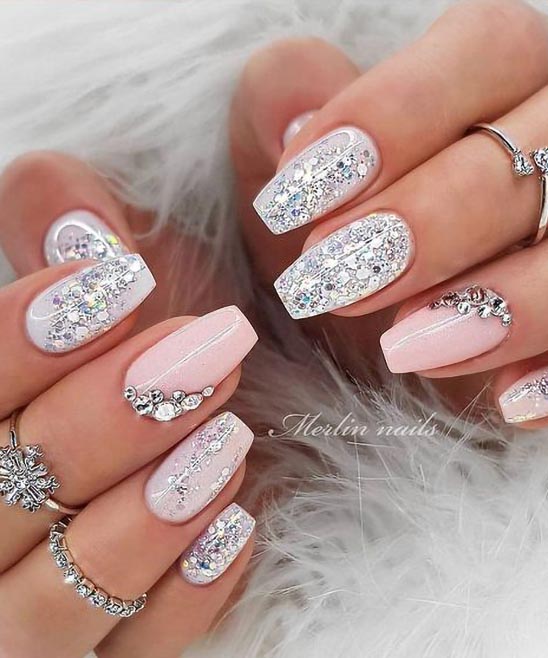 SHORT COFFIN PINK NAILS