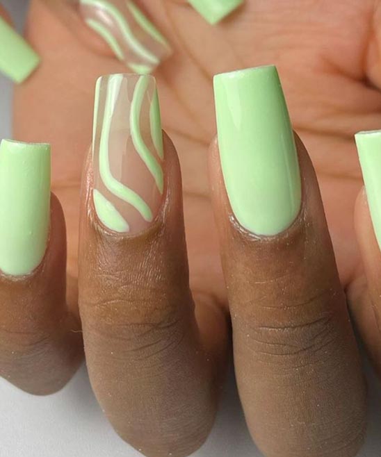 SHORT COFFIN SHAPE NAILS