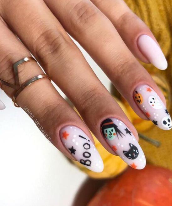 SHORT HALLOWEEN GEL NAILS