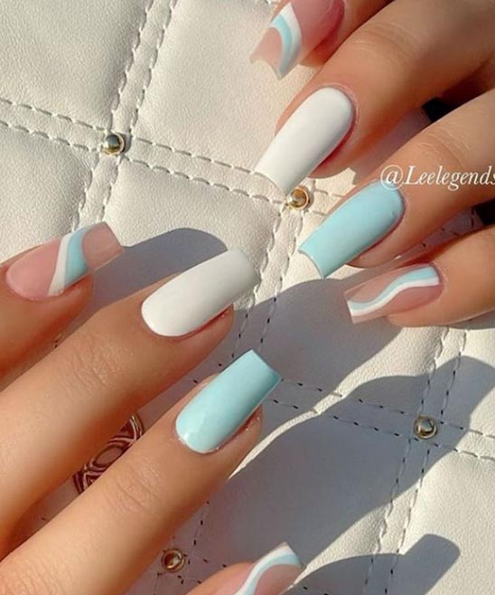 SHORT PINK COFFIN ACRYLIC NAILS