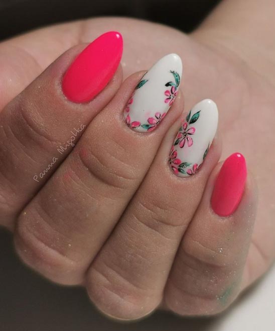 SPRING FLOWER NAIL DESIGN
