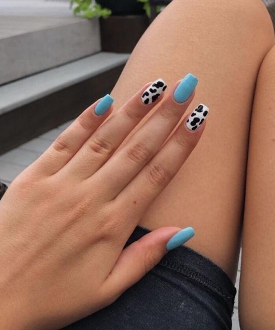 SUMMER SHORT COFFIN NAIL GEL NAIL POLISH NAIL DESIGNS 2023