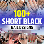 Short Black Nails Designs