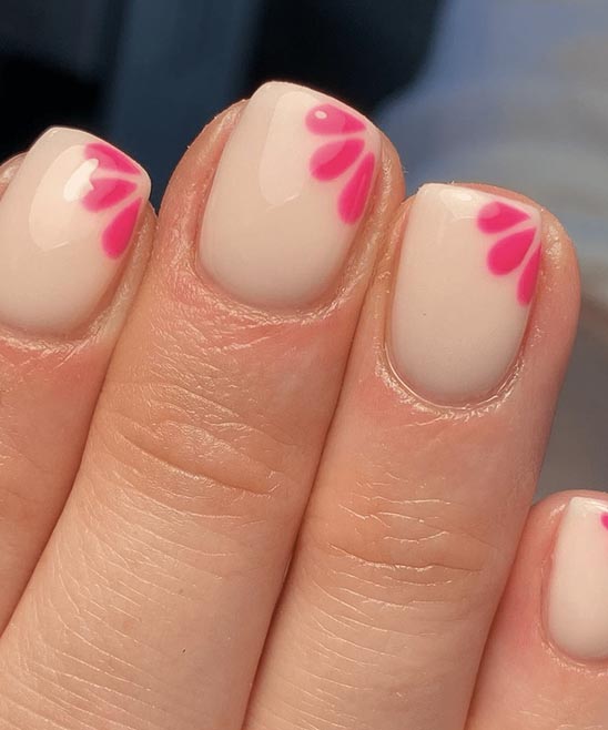 WHITE AND PINK DESIGN NAILS