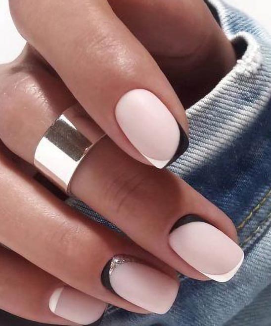 WHITE FRENCH TIP NAILS WITH DESIGN