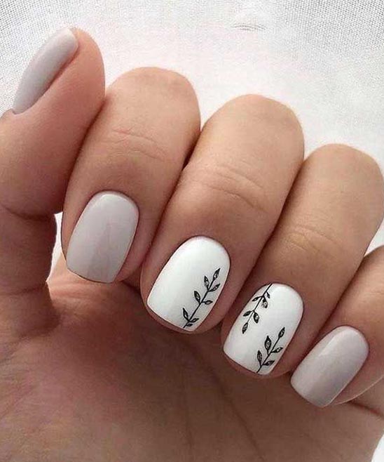 WHITE TIP GEL NAILS WITH DESIGNS