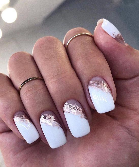 WHITE TIP NAIL DESIGNS WITH GLITTER