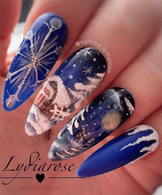 White Coffin Acrylic Nail Designs