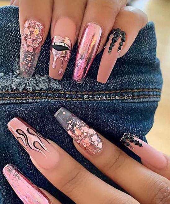 50+ Coffin Acrylic Nail Designs (2023) TailoringinHindi