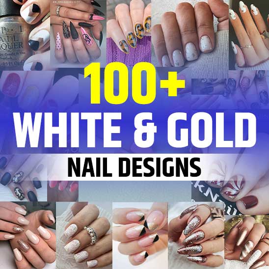 White and Gold Nail Designs