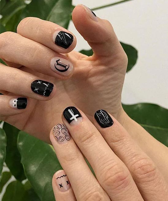 Black Acrylic Nail Designs Tailoringinhindi