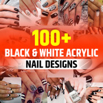 Acrylic Black and White Nails
