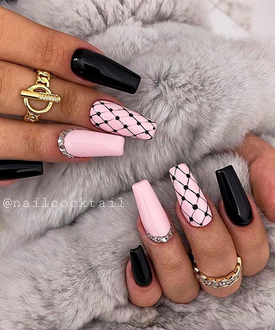 Acrylic Coffin Nails Pink