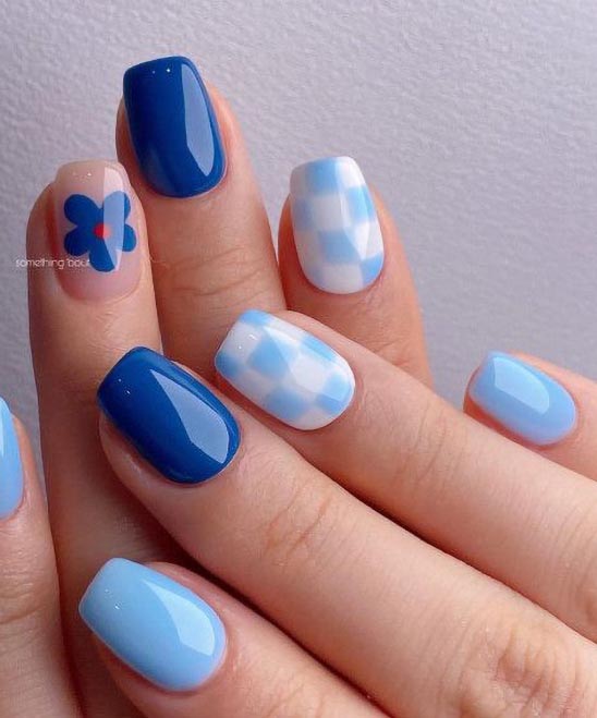 Acrylic Nail Designs Baby Blue