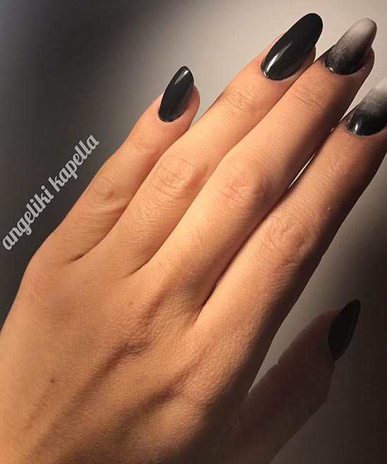 Acrylic Nail Designs Black and White