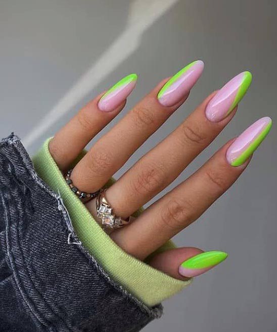 Acrylic Nail Designs Neon Green