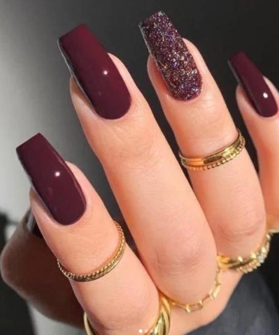 50+ Burgundy Acrylic Nails (2024) - TailoringinHindi