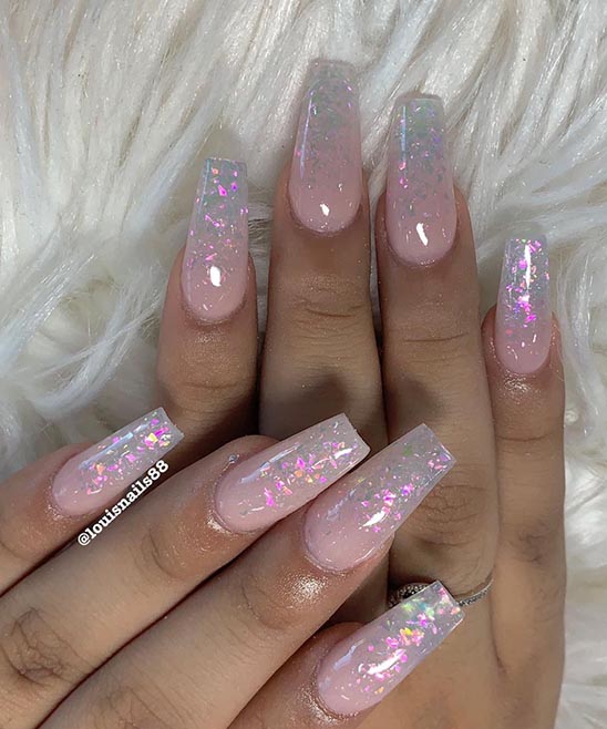 Acrylic Nails Light Pink Coffin