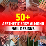 Aesthetic Edgy Almond Nail Design