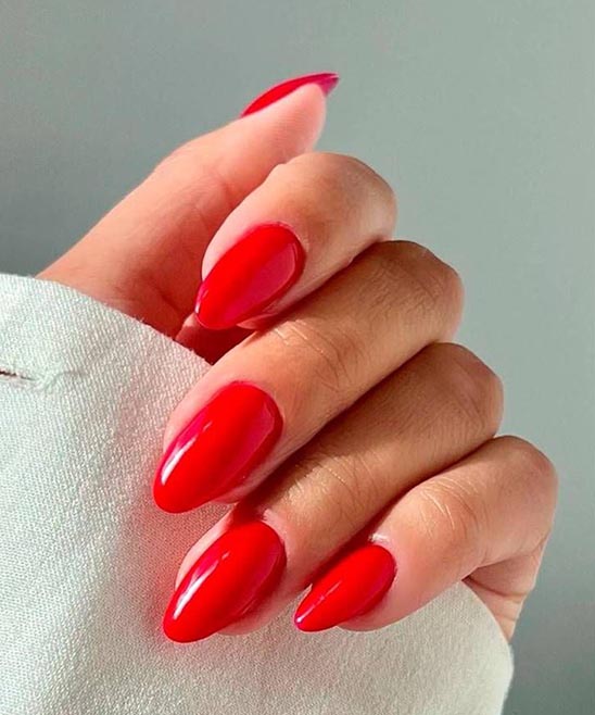 Almond Acrylic Nails Designs With Red