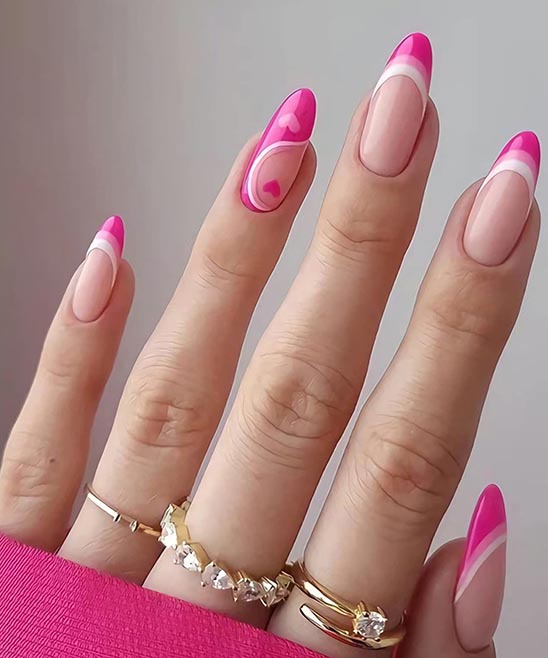 Almond Nail Designs Pink