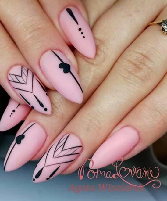 Almond Shape Pink Nail Designs