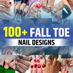 Autumn Fall Toe Nail Designs