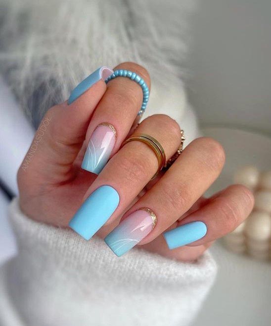 Baby Blue French Nail Designs