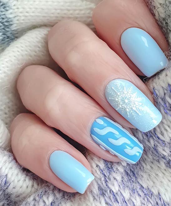 Baby Blue French Tip Nail Designs